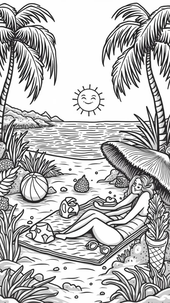 summer free printable coloring pages